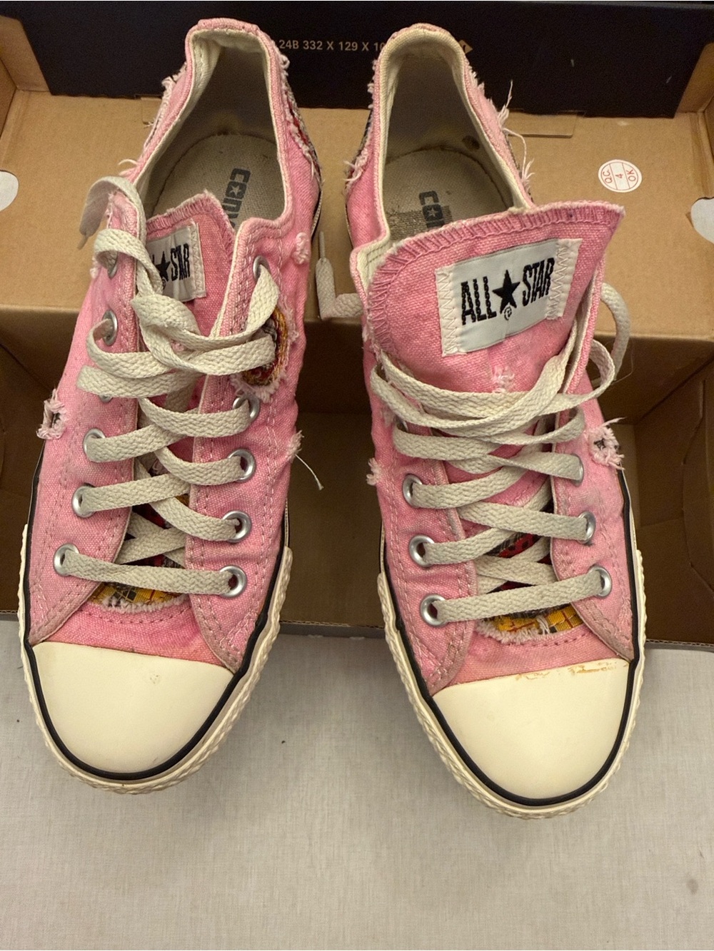 Converse Pink Low Top Canvas Sneakers